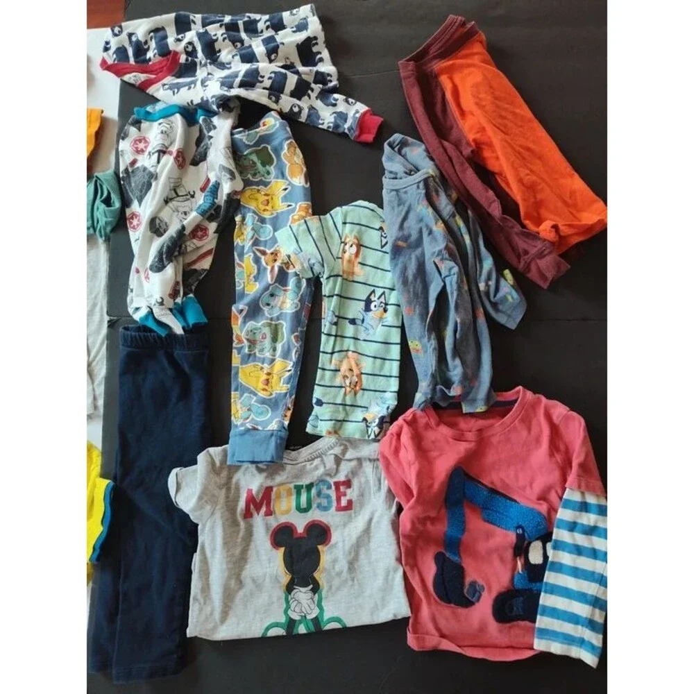 17pcs lot set bundle toddler boy boys clothes clothes pj T-shirts pants 2-3T